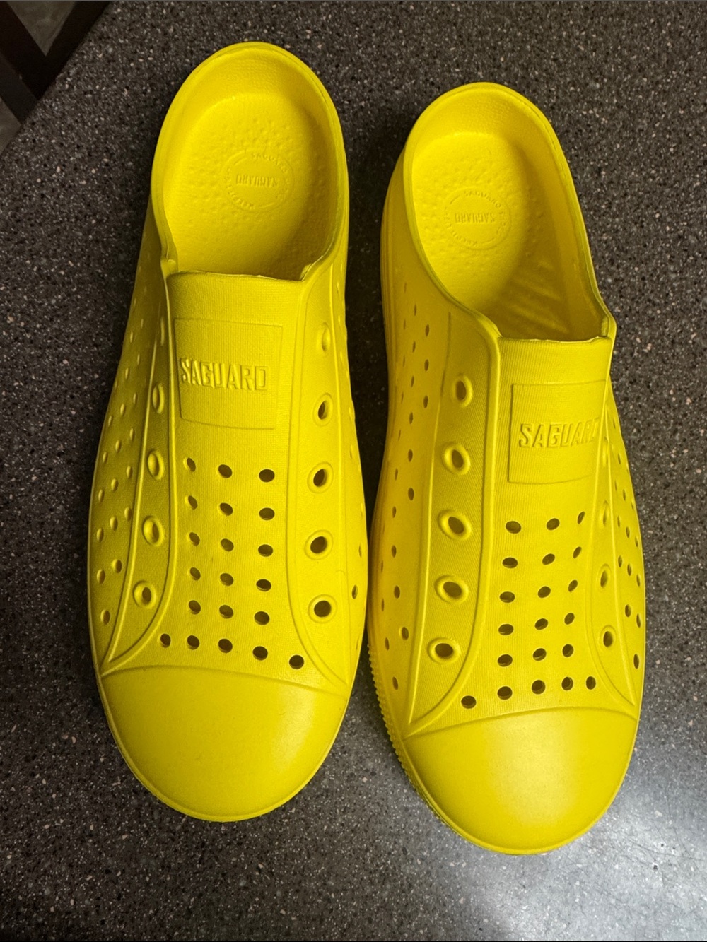 Saguaro Men's Yellow Water-Resistant Slip-On Sandals